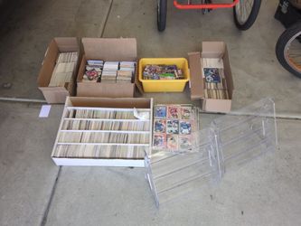 Large Lot of Sports Trading Cards baseball basketball football 80's and 90's