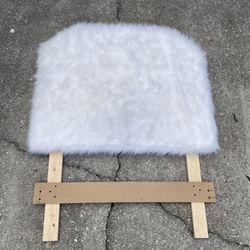 Faux fur Fuzzy Furry Twin size headboard for bed