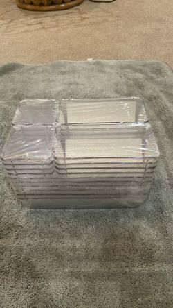 Clear Plastic Storage Trays Set