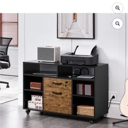 Printer Table With File Organizer