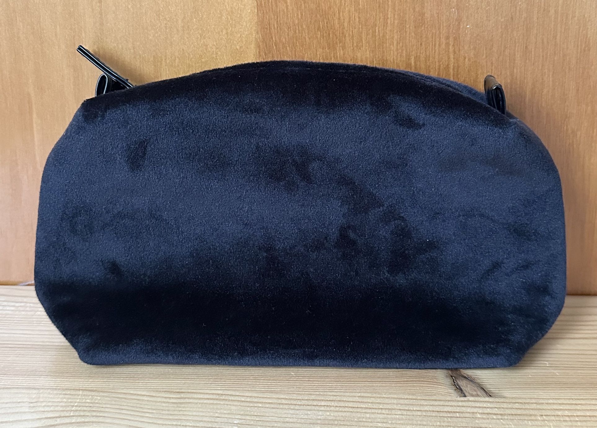 Lancome Paris Black Top Zip Rectangle Cosmetic Travel Makeup Bag Pouch