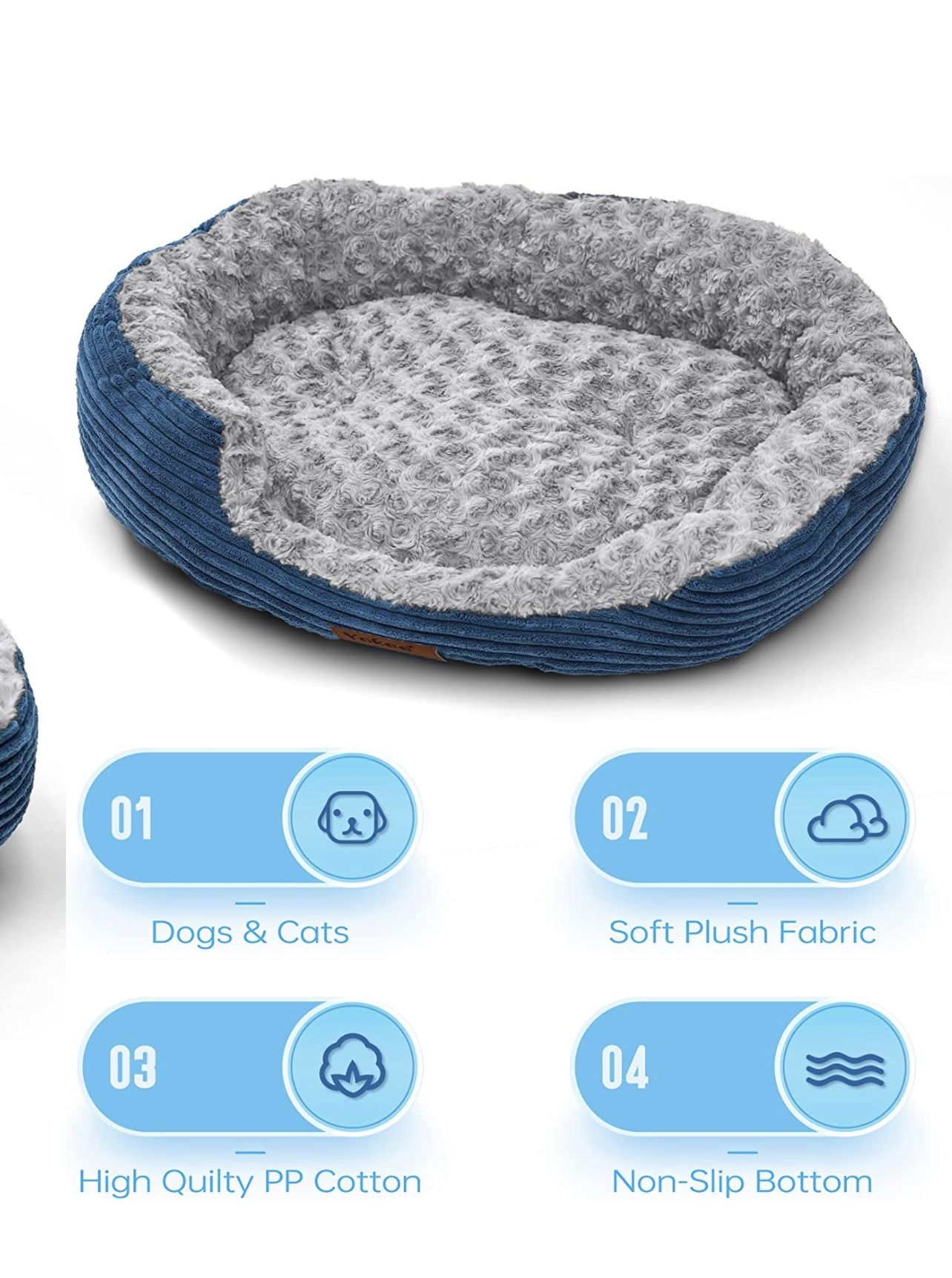 Dog Bed Low Leading Edge - Breathable Soft Plush Pet Bed, Machine Washable Dog Couch, Waterproof Nonskid Orthopedic Dog Bed