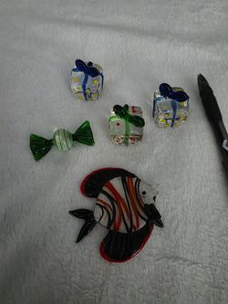 Miniature Glass Figurines Set of 5