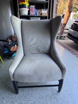 Light gray living room chair
