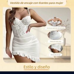 Lace Babydoll Sexy Lingerie for Women, Adjustable Straps