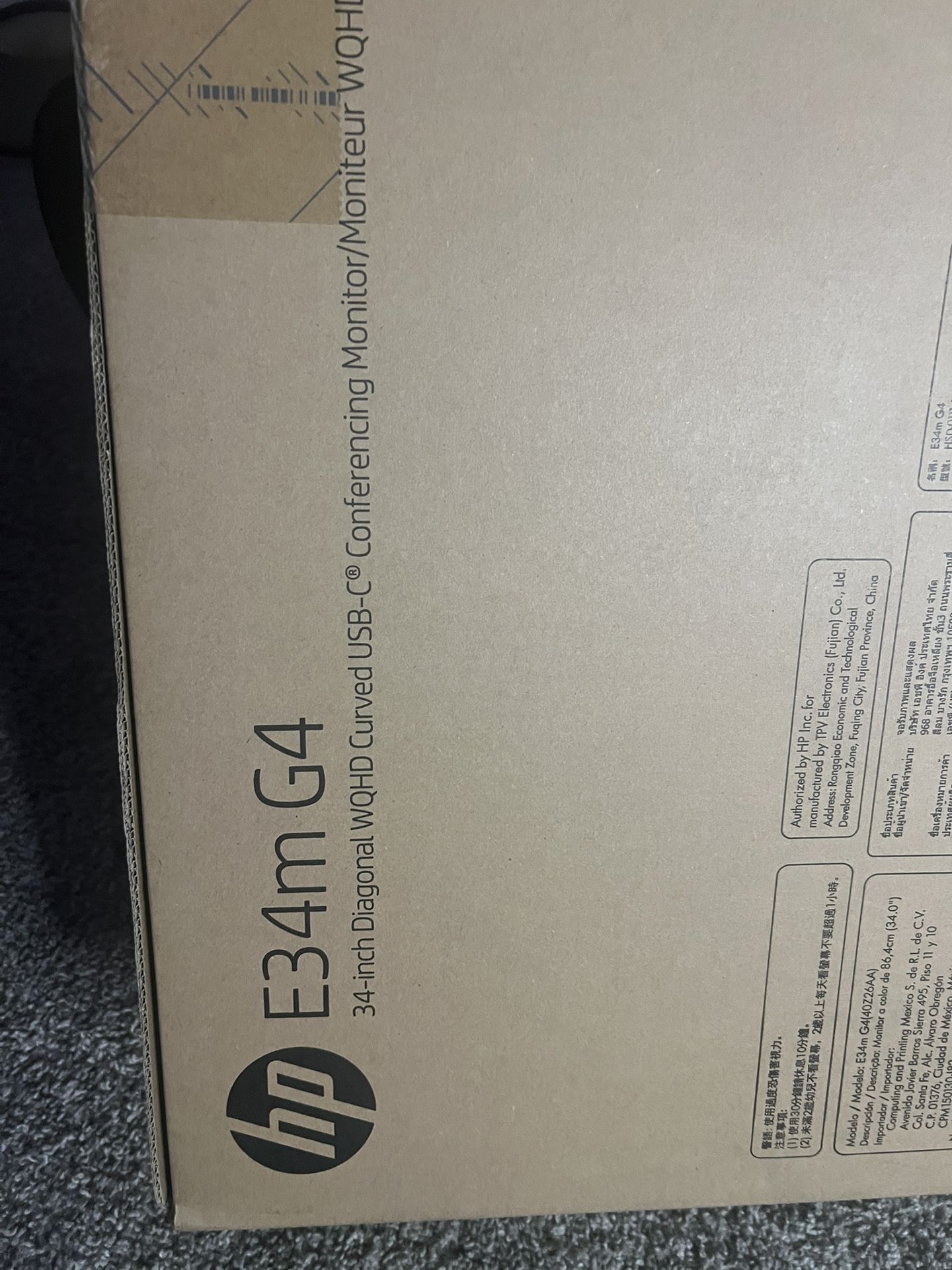 Hp E34m G4 34inch Curved Screen