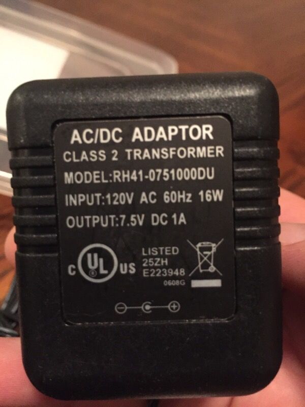 AC Adapter - Specs as shown