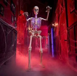 6.5 FT Grave & Bones Animated LED App Controlled Ultra Skelly with LCD LifeEyes