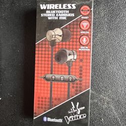 THE VOICE WIRELESS BLUETOOTH STEREO EARBUDS WITH MIC