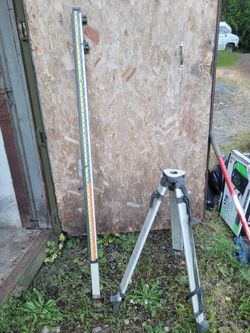 Grade stick and tripod