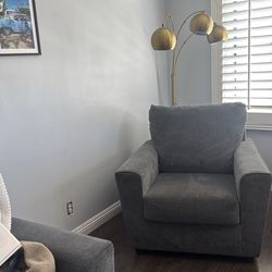 Grey coach chair