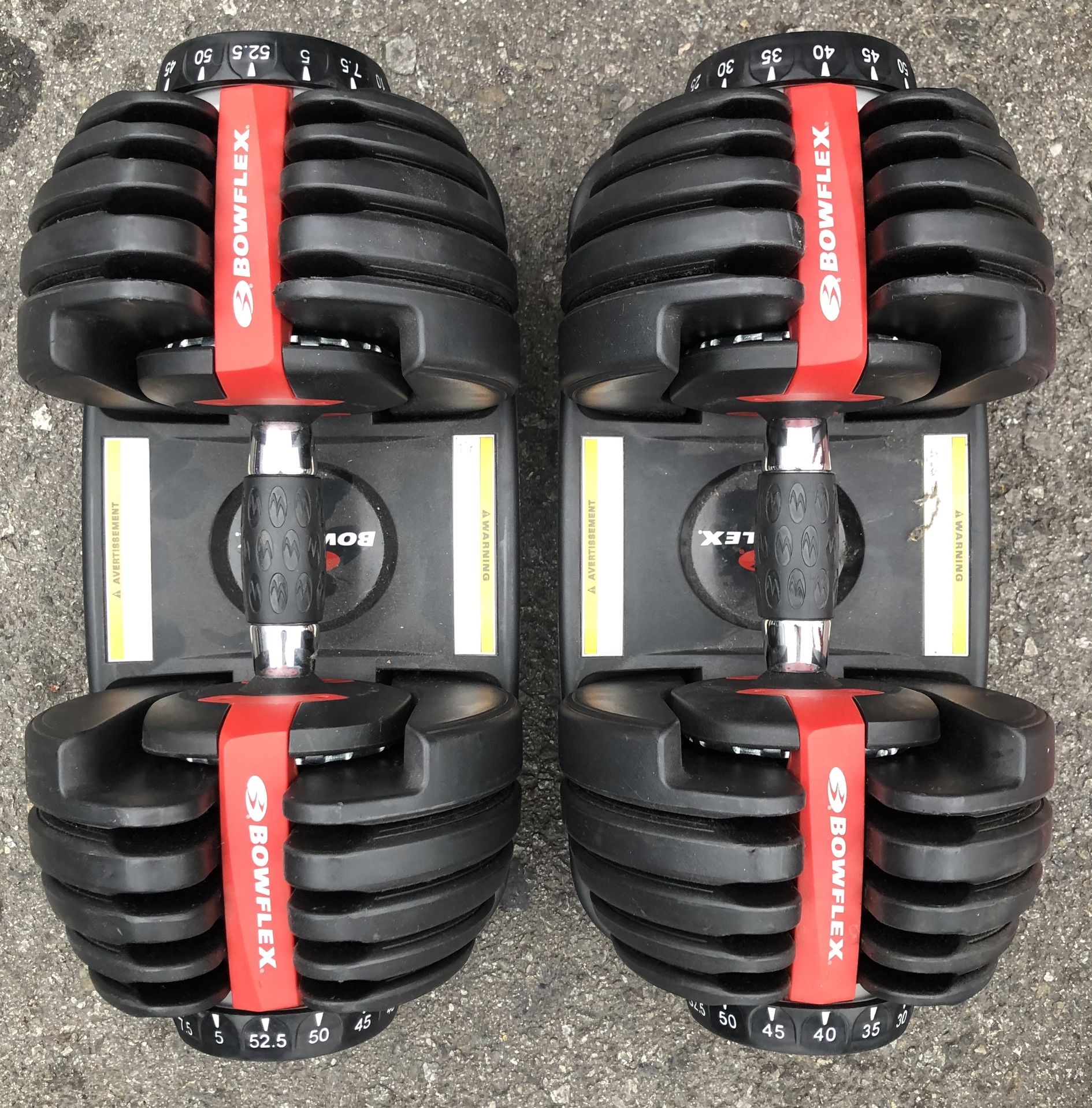 Bowflex 552 Adjustable Dumbbells In Nice Condition Workout Weights