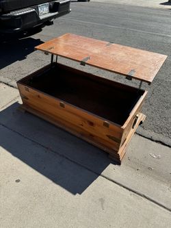 Coffee Table That Opens For Storage | Hard Wood And Metal