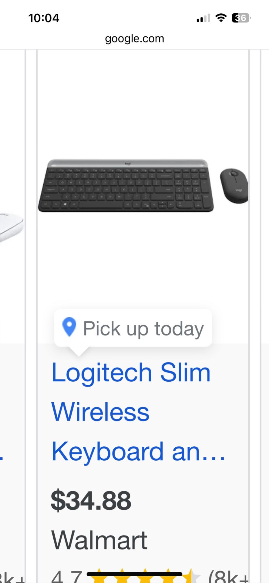 Logitech Slim Wireless Keyboard and Mouse Combo - MK470