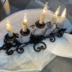 Iron Wrought Gothic Chandelier Lamp Vintage Antique 