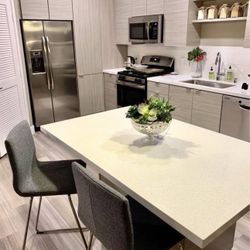 Pair Of  Bar Stools With backrest 