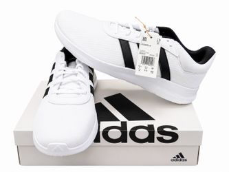 NEW Adidas Lite Racer 4.0 Men’s Running Shoes – White/Black – Size 12.5