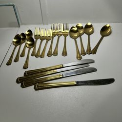 Flatware  Gold Tone Flatware  ! 