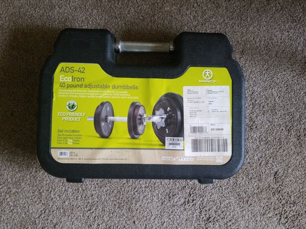 Marcy ADS-42 EcoIron 40 Lb Adjustable Dumbbells
