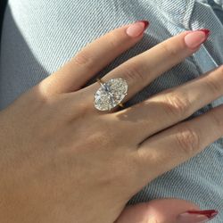 Brand New 9.86 G VS2 Oval Lab Grown Diamond Engagement Ring