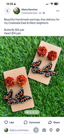 Aretes $13 Cada par en el area de Ontario, Hechos a mano Hermosos