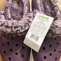 Purple Crocs Size 10