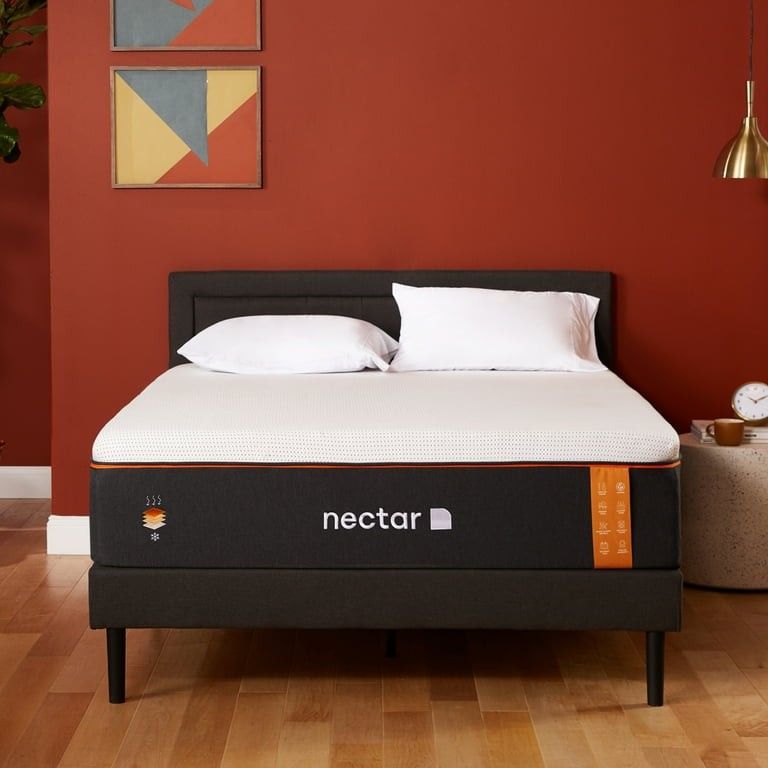 Nectar Premier Copper 14" Queen Mattress - Medium Firm Gel Memory Foam Mattress - 5 Layers of Comfort - Triple Action Cooling Tech