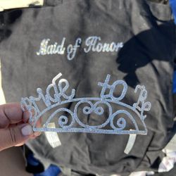 Bride To Be Crown/maid Of Honor Totebag