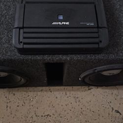 Alpine Amplifier And JBL Subwoofers 