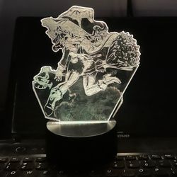 Gen shin Impact Custom Laser Engraved 3D Lisa Acrylic LED Night Lamp