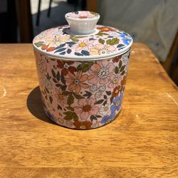 Pink Ceramic Flower Jar
