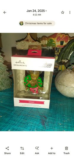 **Hallmark Baby Groot Guardians of the Galaxy Christmas Ornament – Original Box**