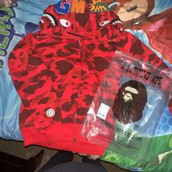 Authentic Woman’s Red Bape Hoodie