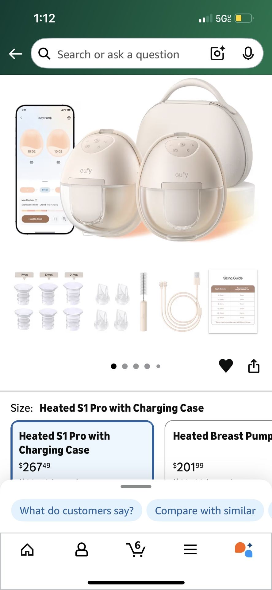 Eufy S1 Breast Pump With Charging Case