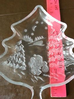 Christmas candy dish. 7"tall.