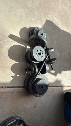 Adjustable Dumbbell Weight Set – 105 lbs Total with 4 Bars