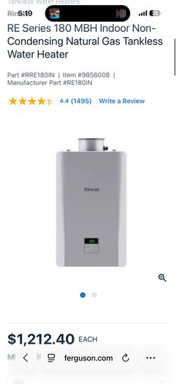 Tankless water heater