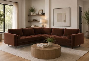 Article Sven 107” Tufted Velvet Corner Sectional