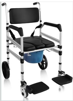 Eosprim 3-in-1 Rolling Shower Commode Wheelchair – New