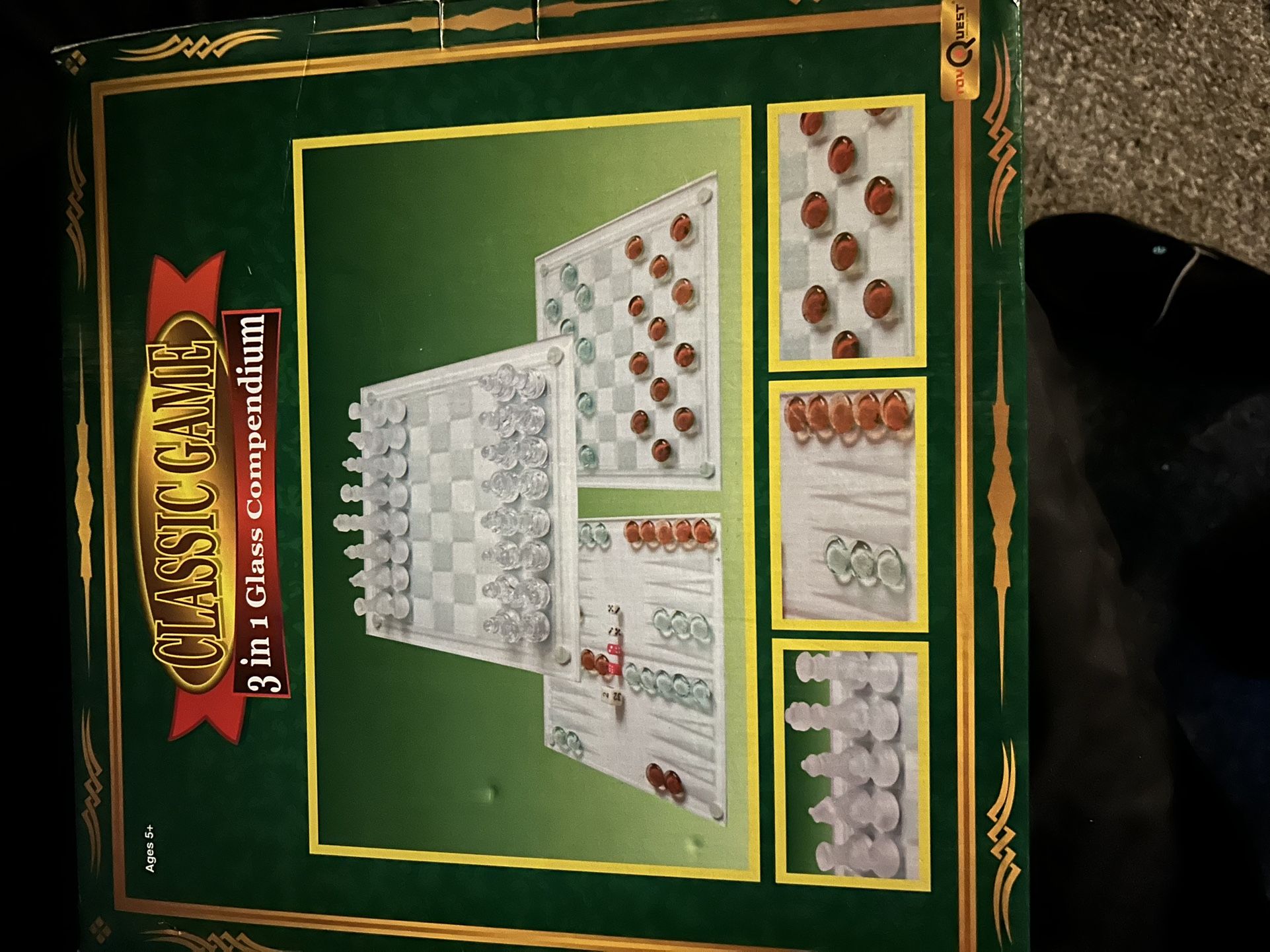 Board Game Set Glass