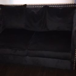 Two piece couch set! Black! Available now!
