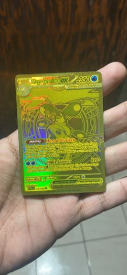 Mega Greninja GX Gold Holographic Pokémon Card