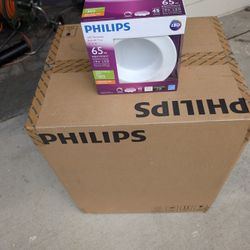Save $150 . 24 pack new. Philips LED Dimmable 5”/6” Downlight Recessed Lighting Fixture: retrofi