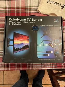 Tv Mount With Led Light Strip & HDMI