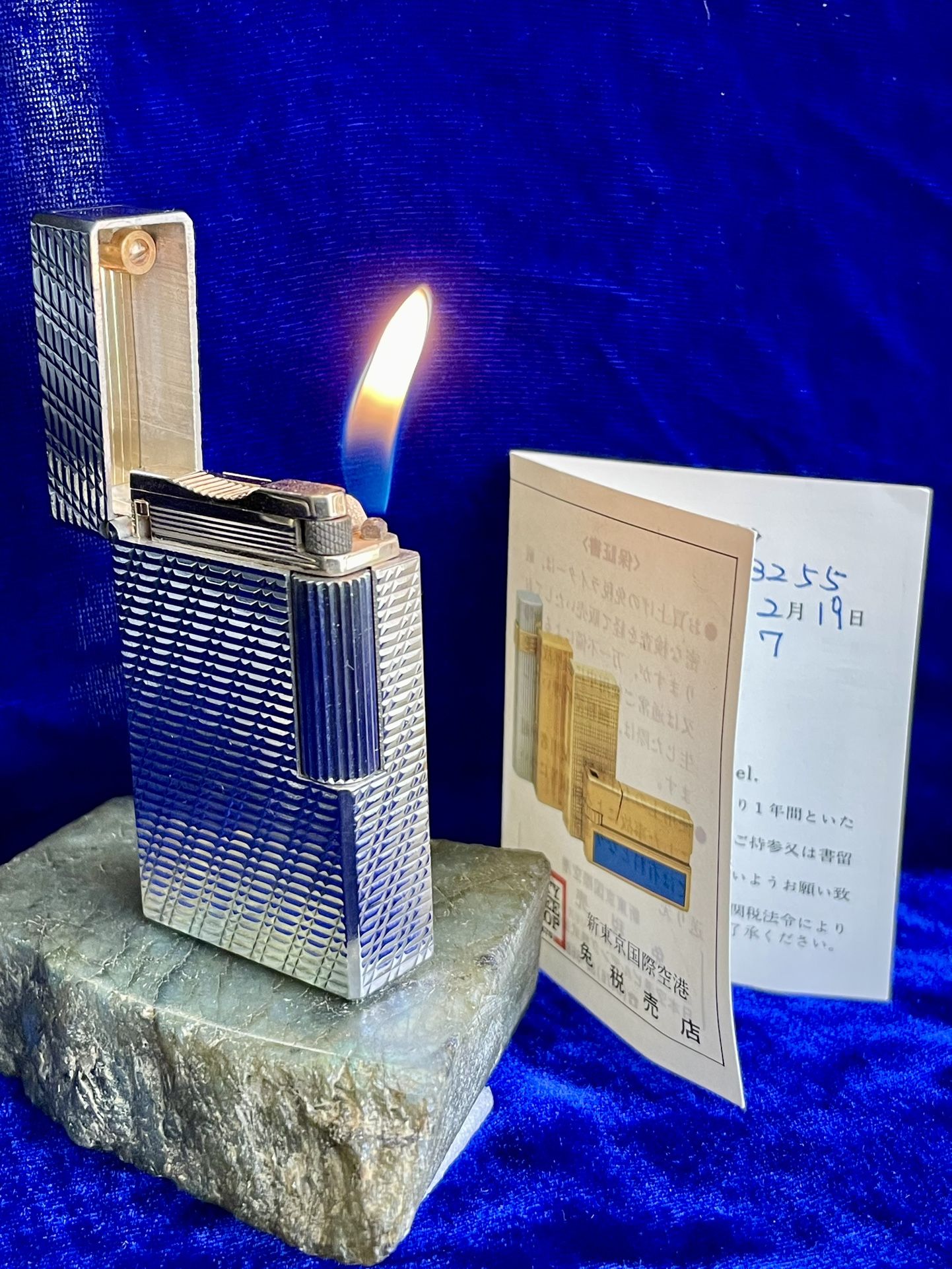 Vintage Silver Large ST DuPont Lighter Super Mint Condition Works 1 Year Warranty 