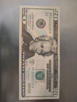 Rare 20$ bank note bill