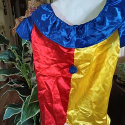 Dog Halloween Clown Costume Size S/M