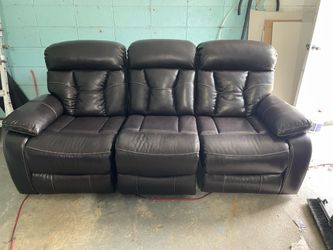 leather couch in really good condition.