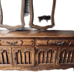 Beautiful Antique Hand-Carved Dresser 
