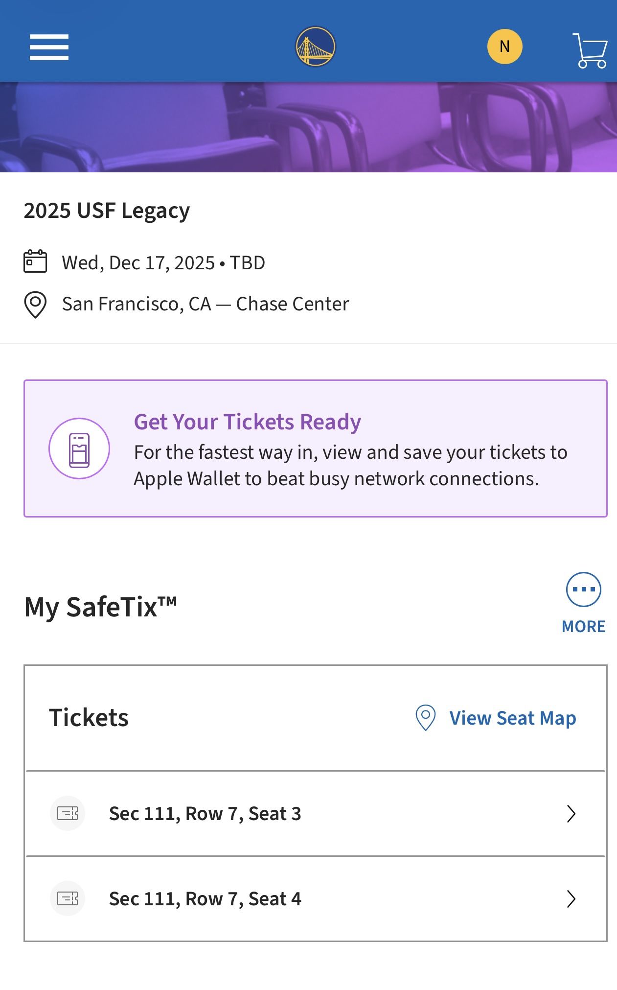 USF Legacy BasketBall 2 Tickets